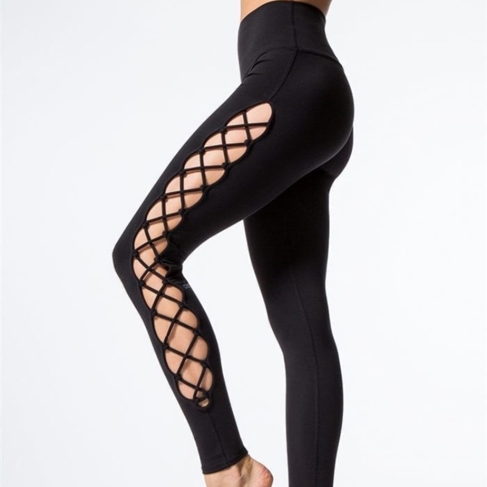 Black Alo Interlace Leggings